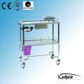 Acero inoxidable Hospital Medical Dressing Cart (Q-8)